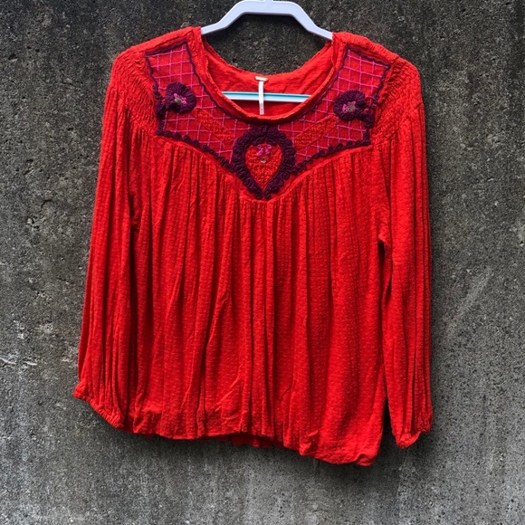 Free People Begonia Embroidered Top - Picture 2 of 12